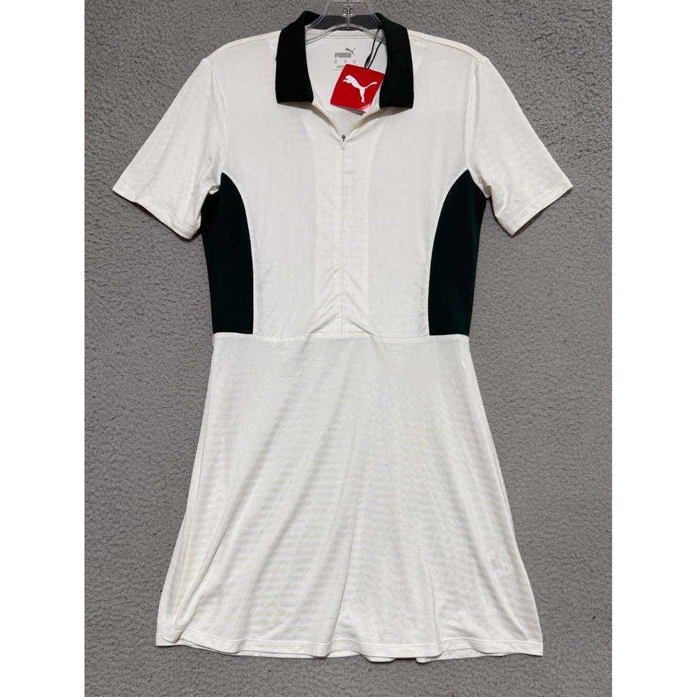 NEW Puma short sleeve Golf Tennis Pickleball Dress Size XS White / Green